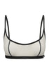 WARREN Light Scoop Neck Mesh Bra Top